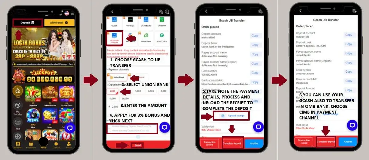 PhMaya Deposit using Online banking