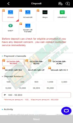 PhMaya deposit record